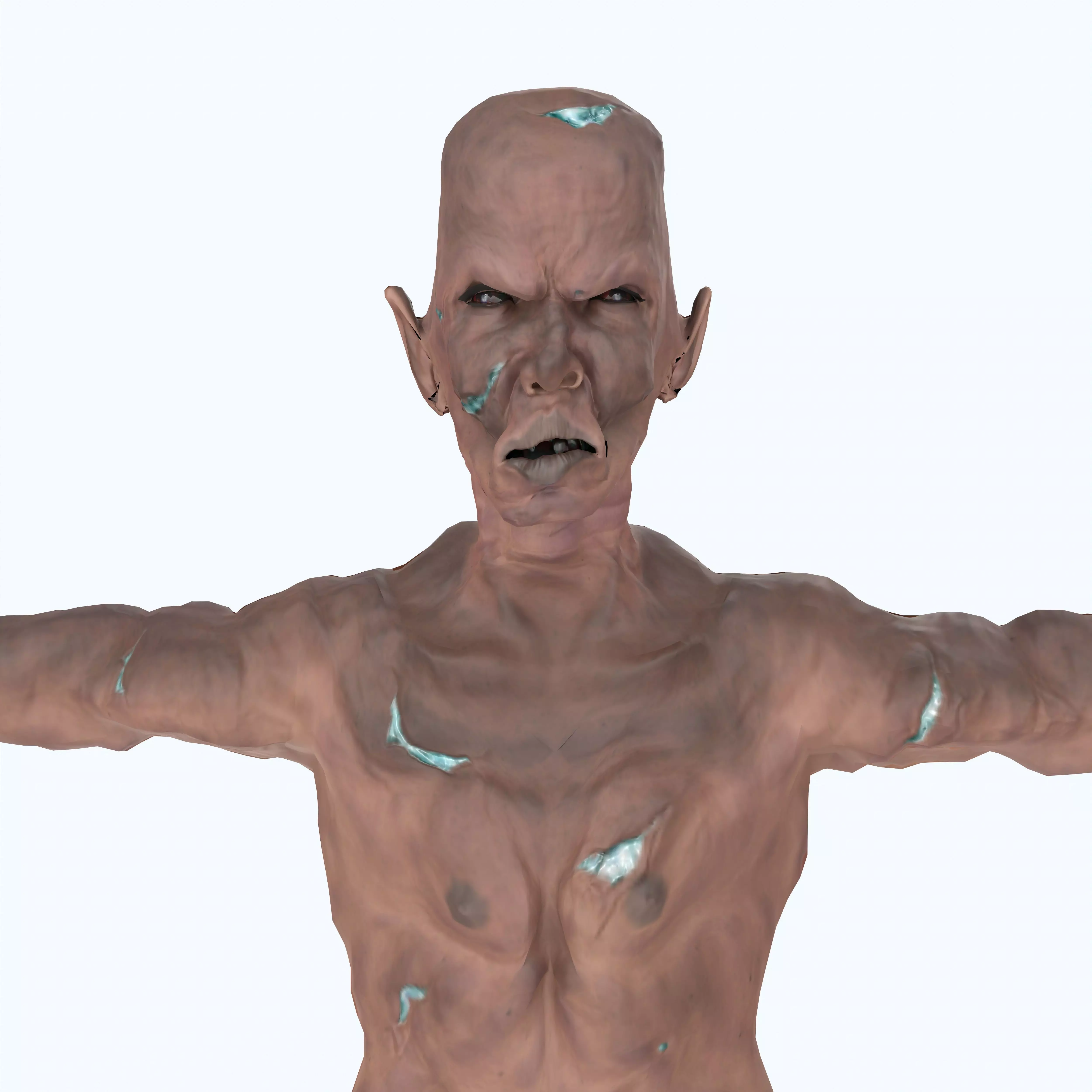 Zombie Orc Low-poly 3D model_0