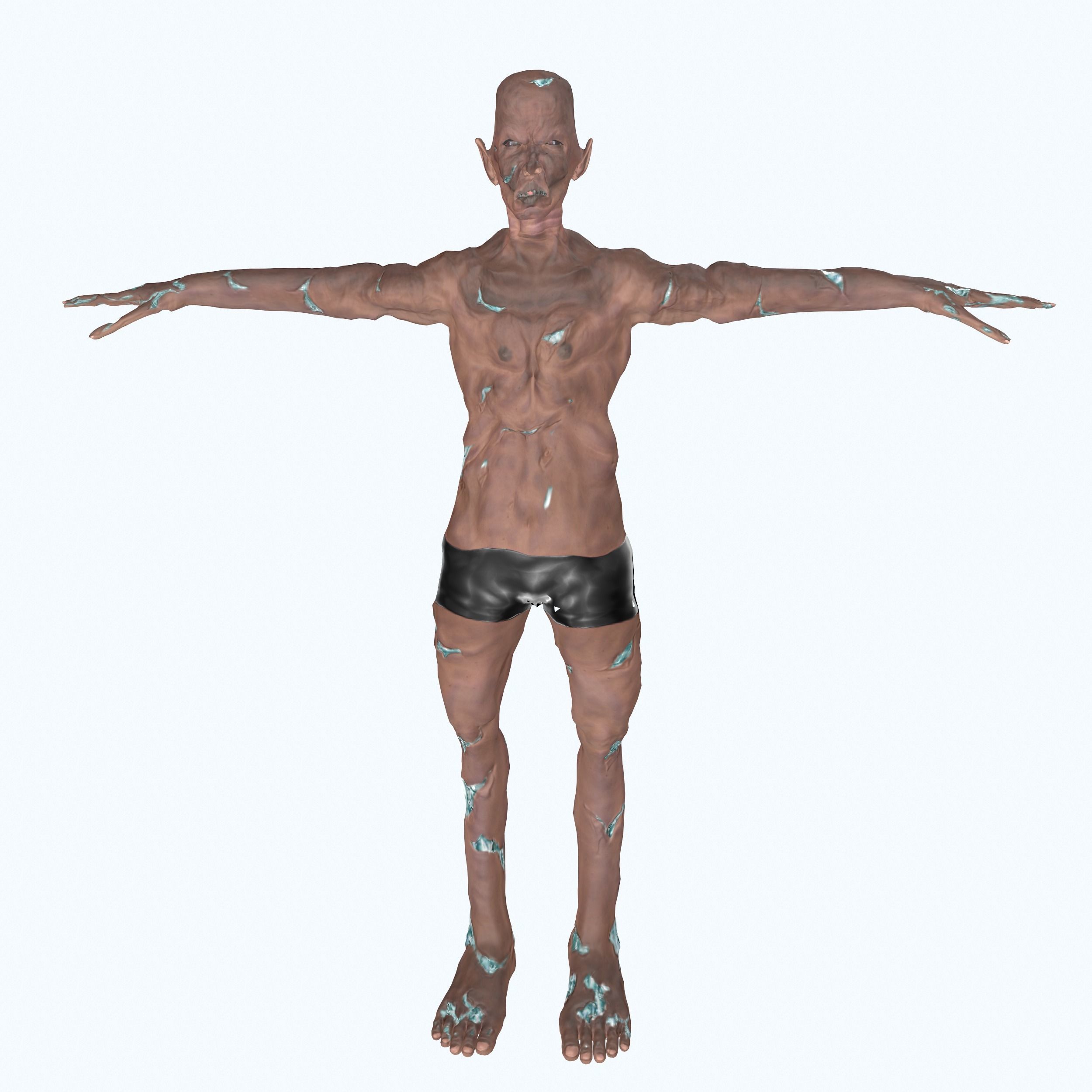 Zombie Orc Low-poly 3D model_4