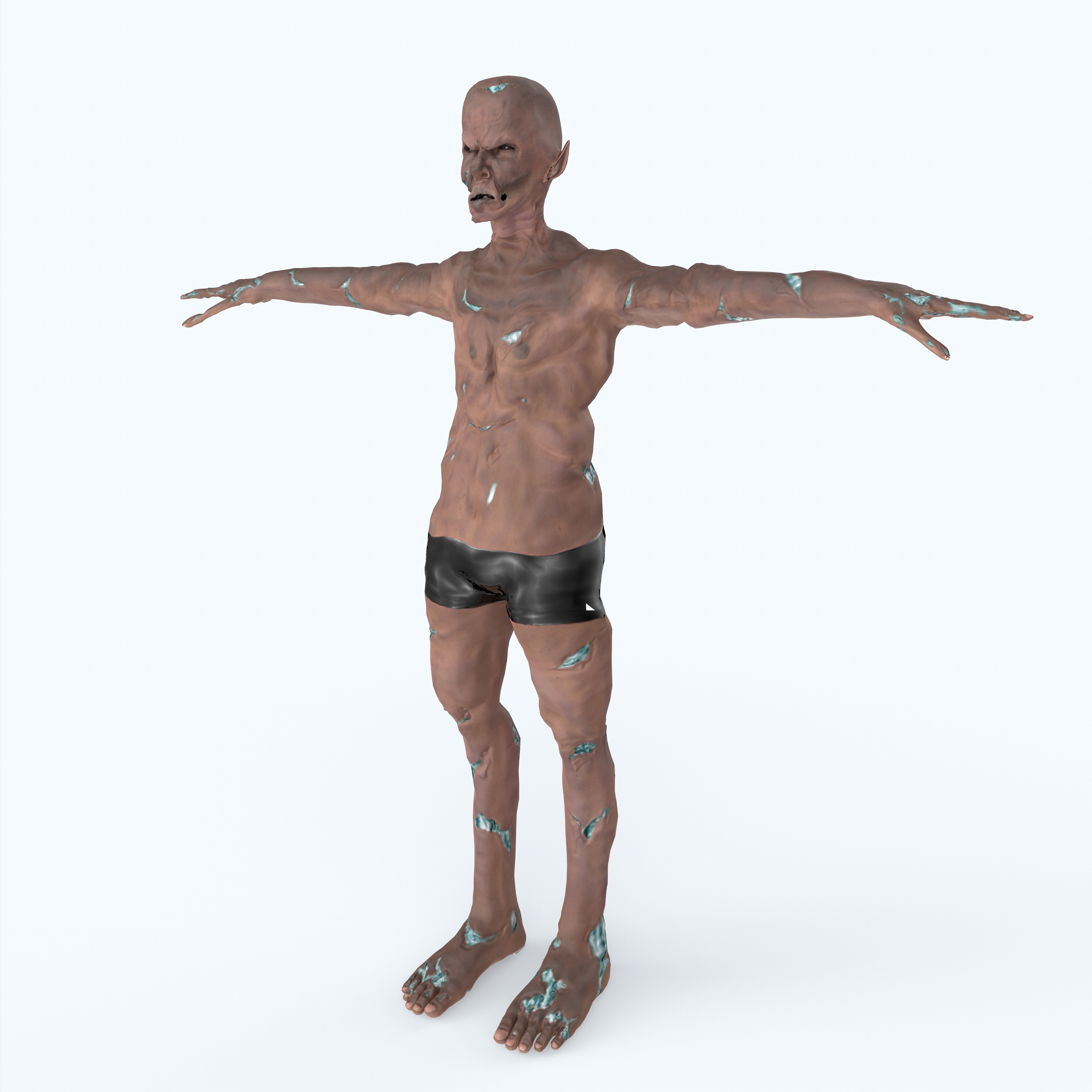 Zombie Orc Low-poly 3D model_9