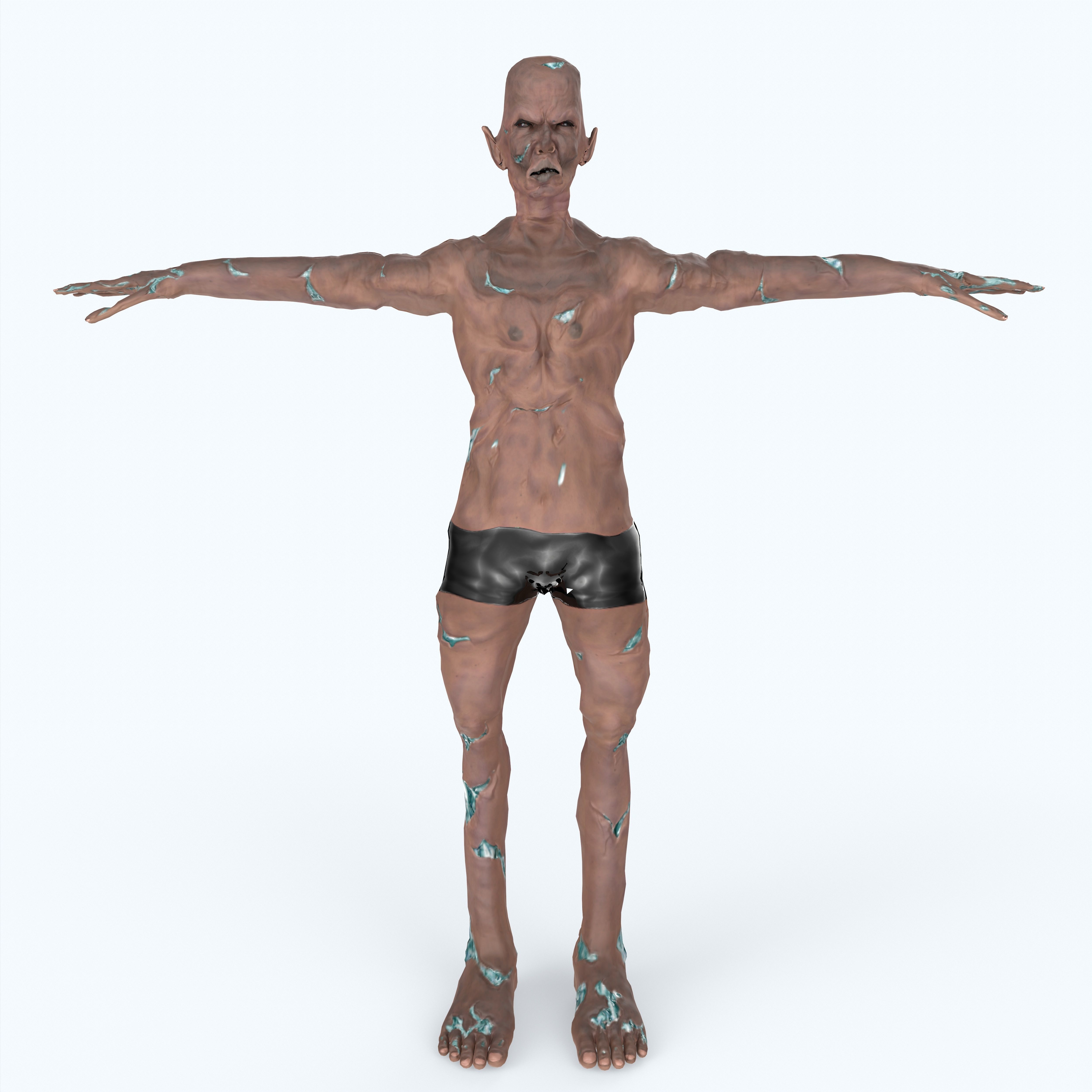 Zombie Orc Low-poly 3D model_10