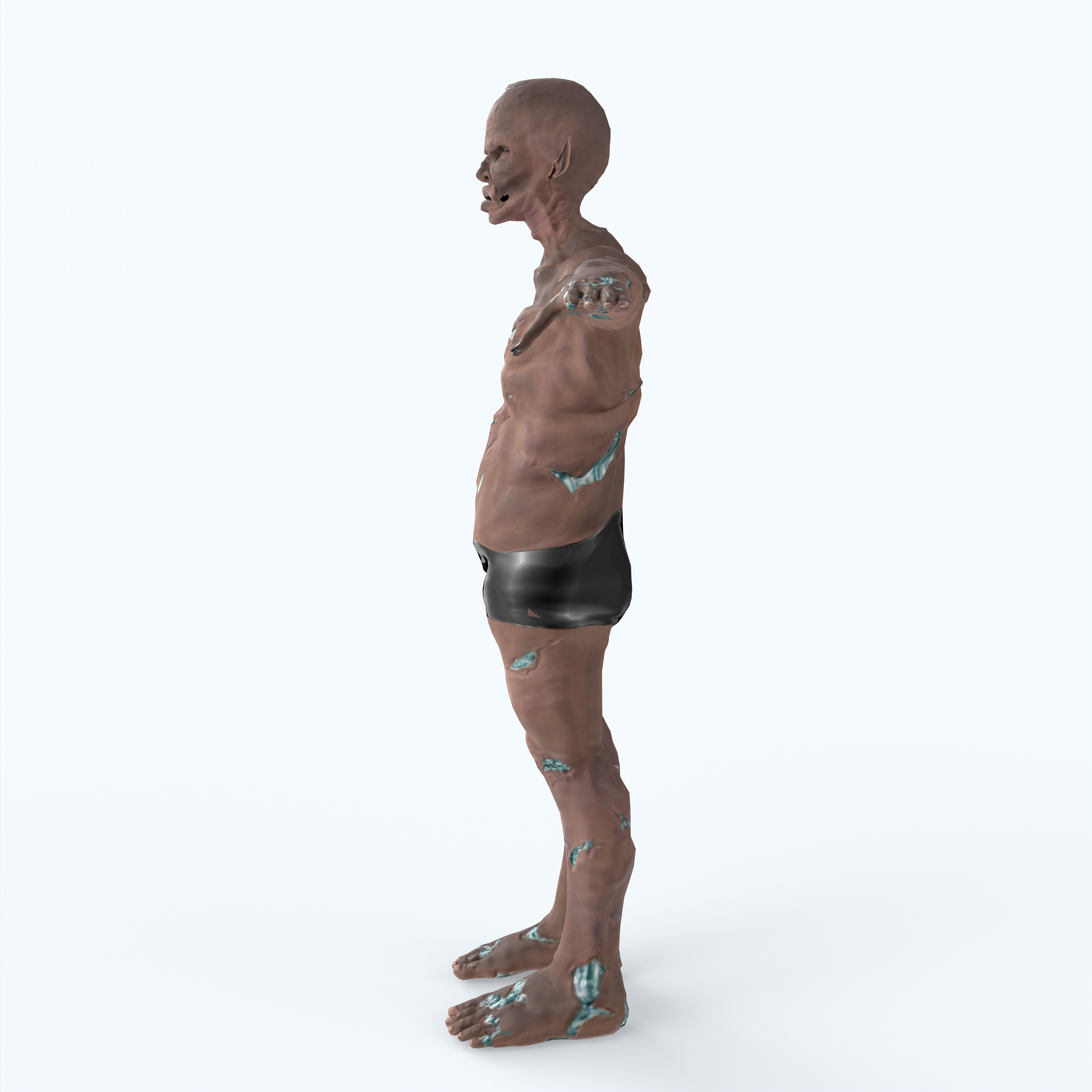 Zombie Orc Low-poly 3D model_11