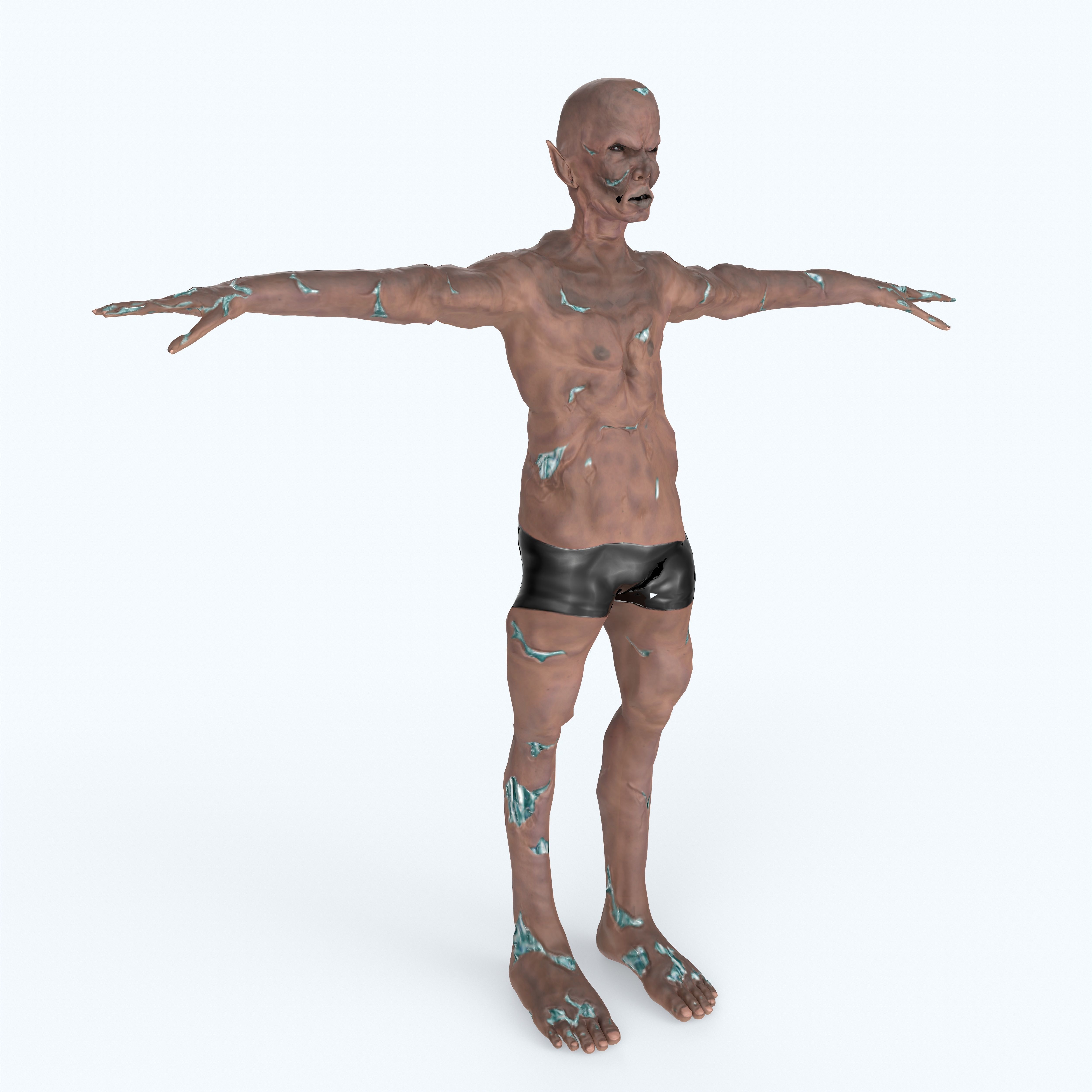 Zombie Orc Low-poly 3D model_7
