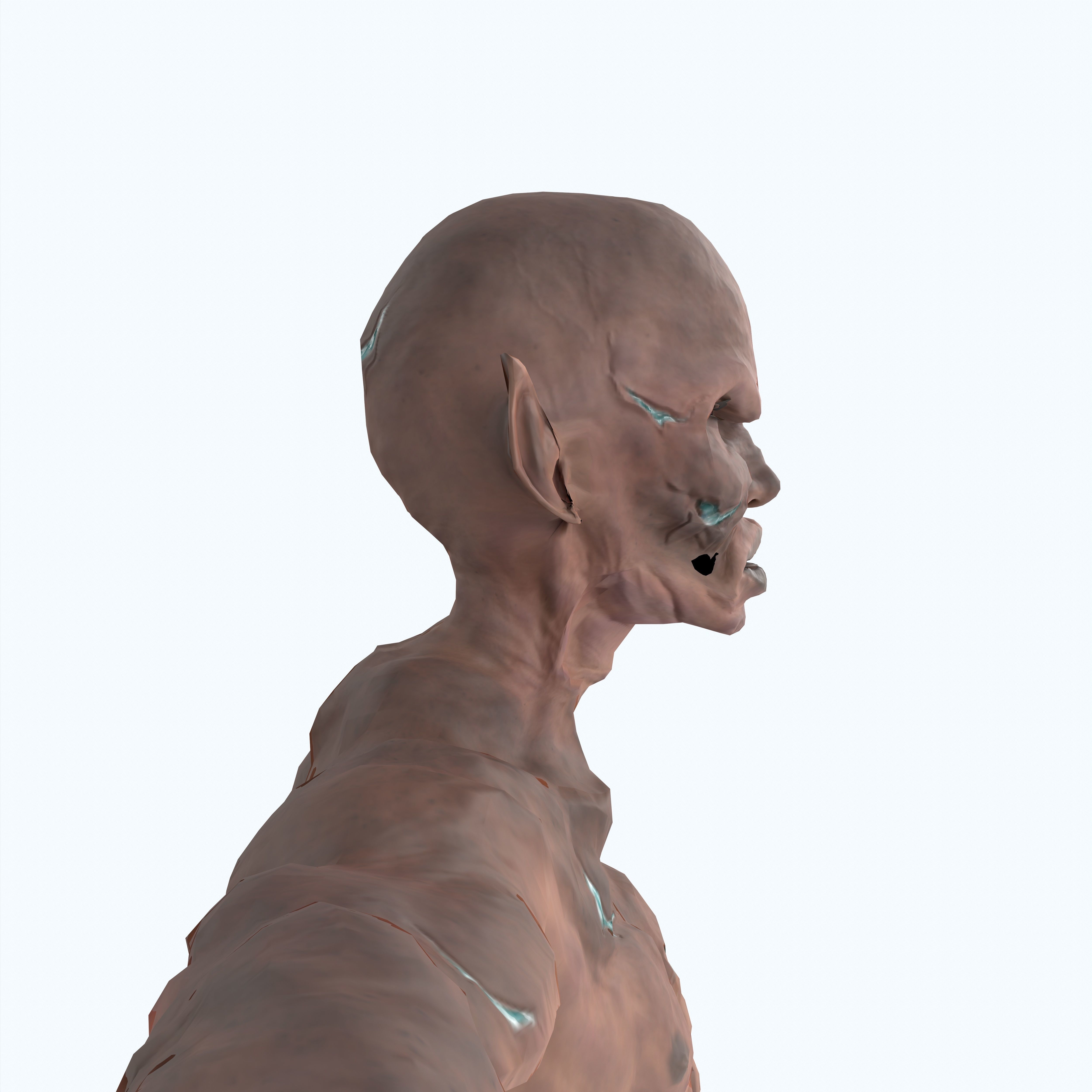 Zombie Orc Low-poly 3D model_2