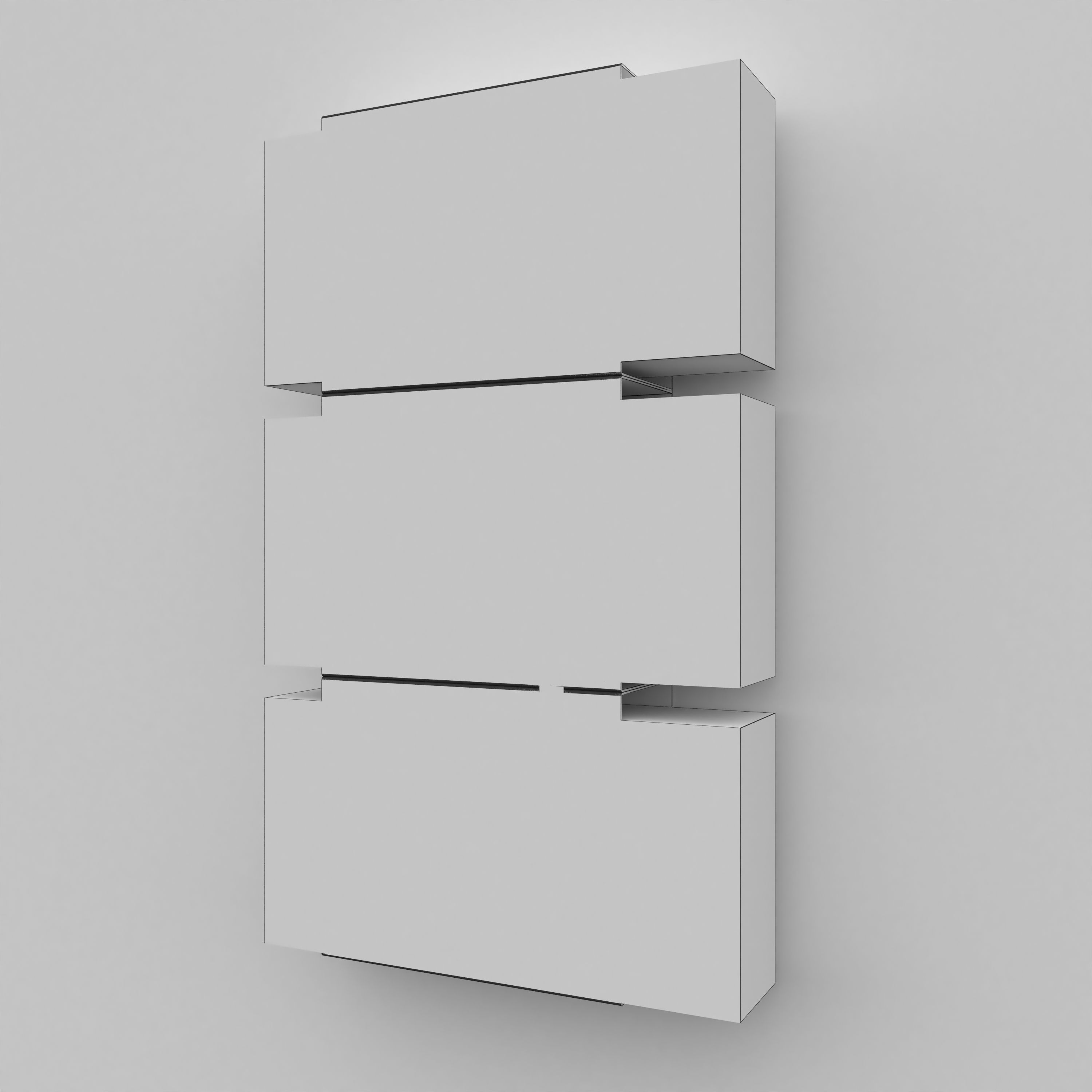 latex gloves wallmount 3D model_3