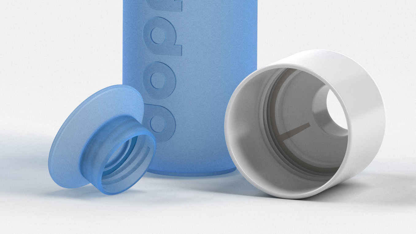 dopper reusable water bottle 3D model_4