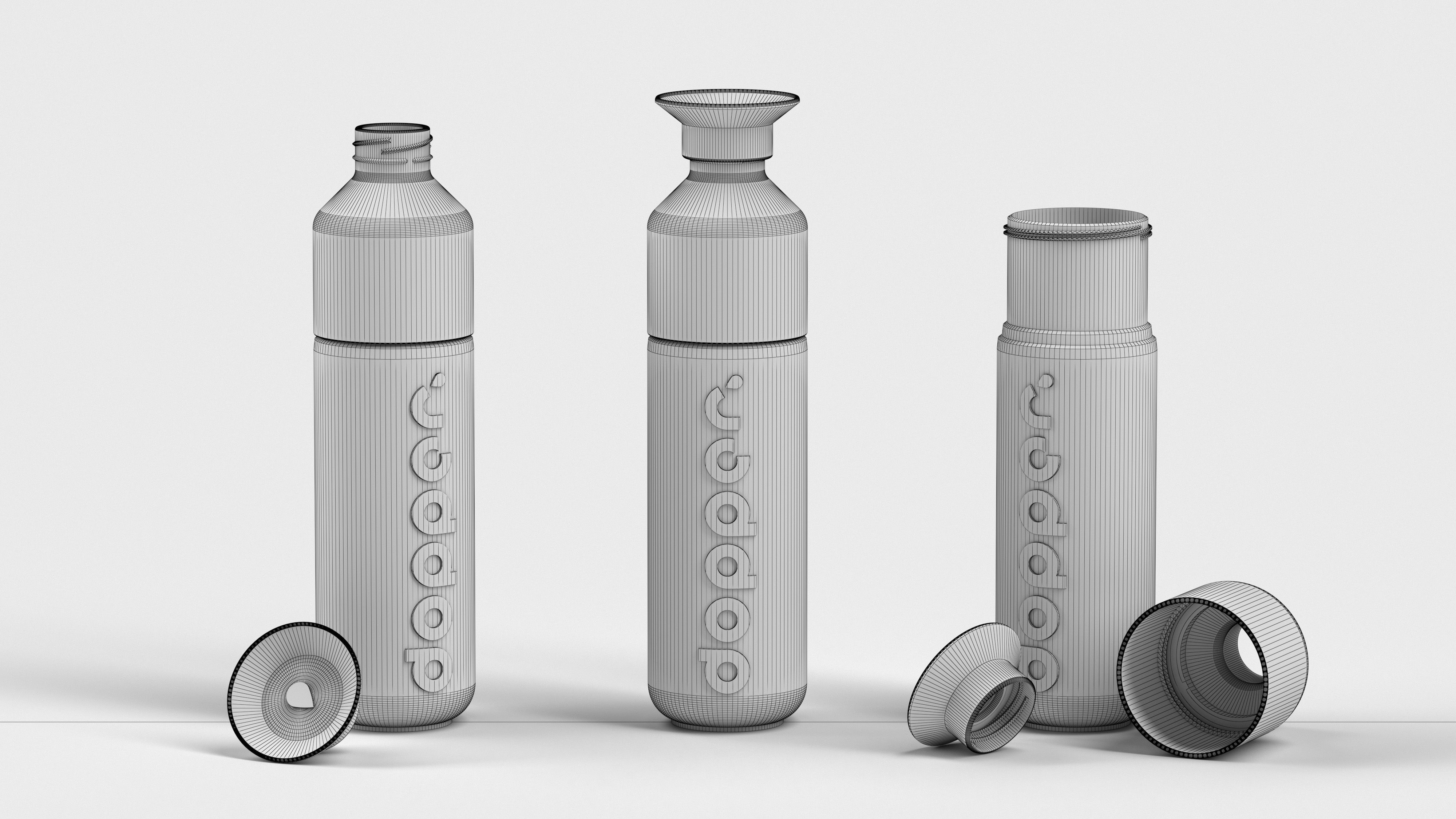 dopper reusable water bottle 3D model_1