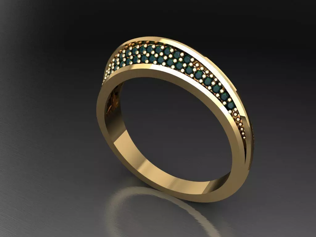 T052- Diamond solitarie ring 3D print model_0