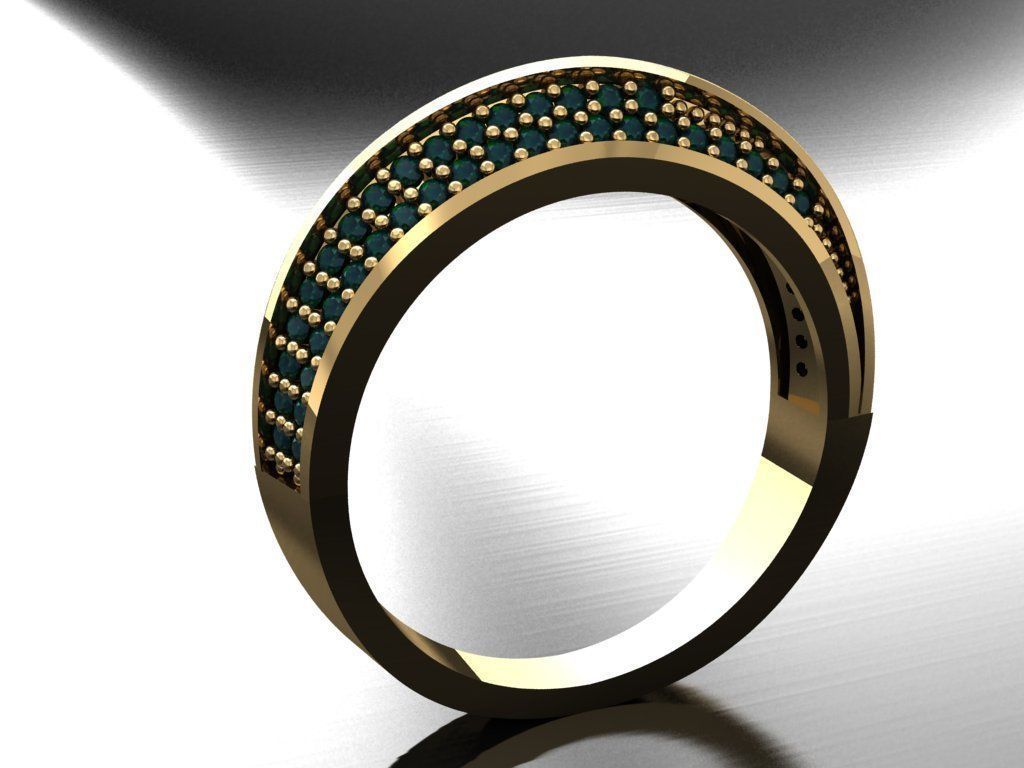 T052- Diamond solitarie ring 3D print model_3