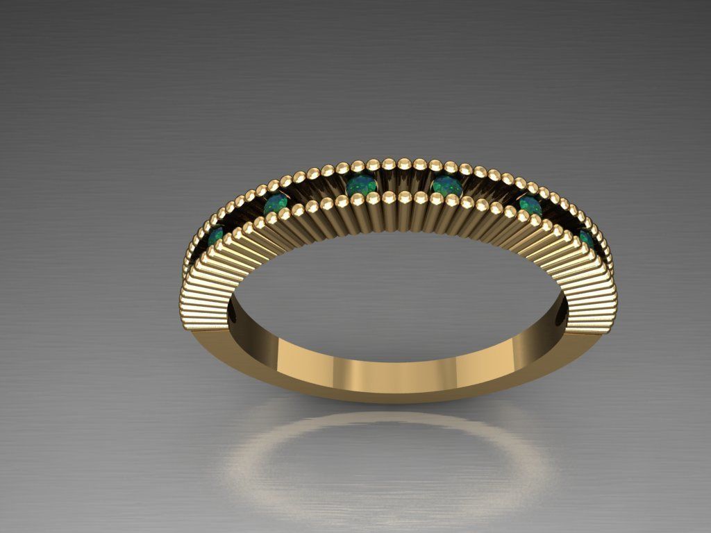 T054- Diamond solitarie ring 3D print model_2