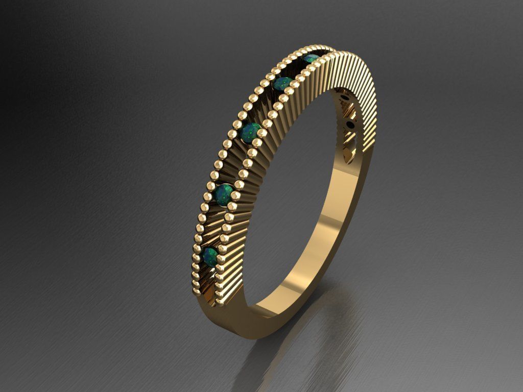 T054- Diamond solitarie ring 3D print model_1