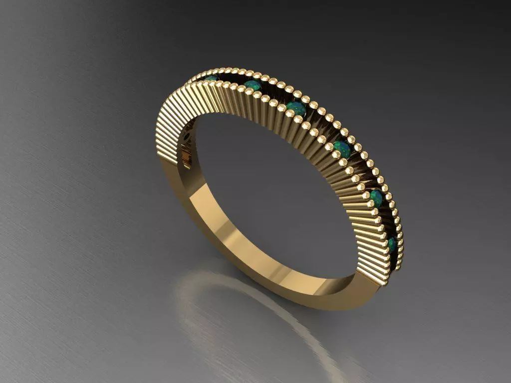 T054- Diamond solitarie ring 3D print model_0