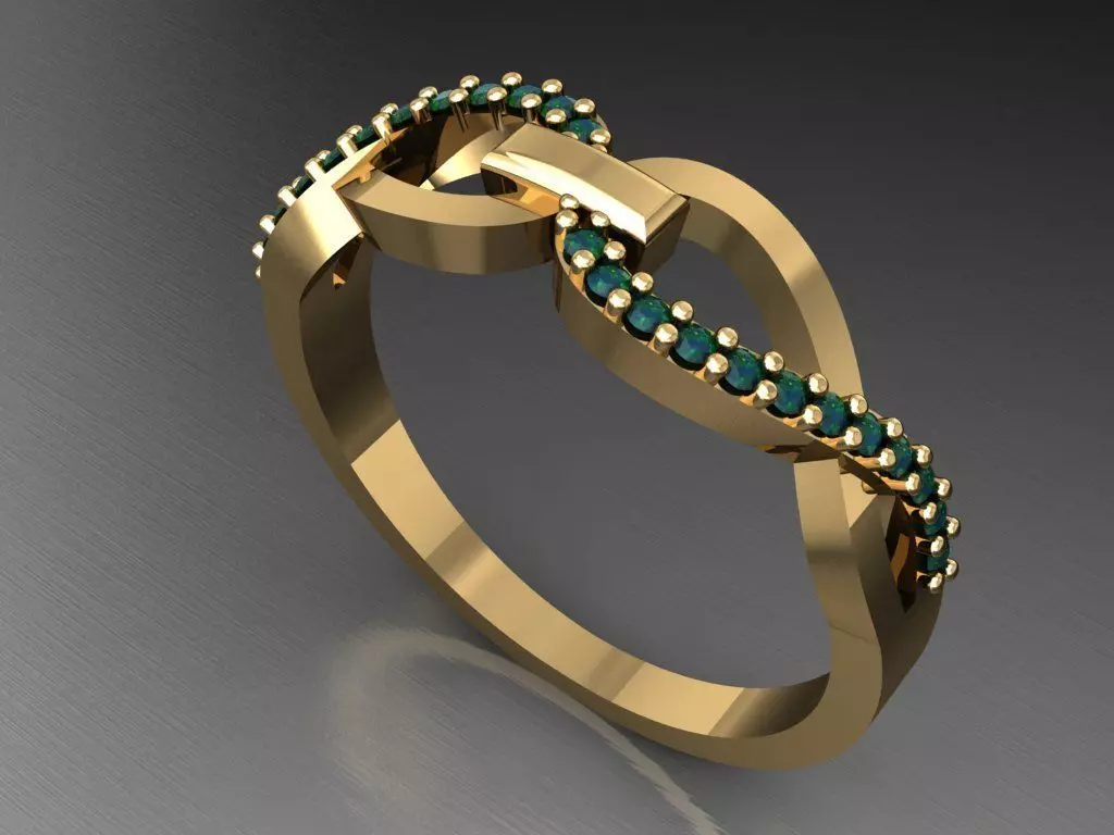 T056- Diamond solitarie ring 3D print model_0