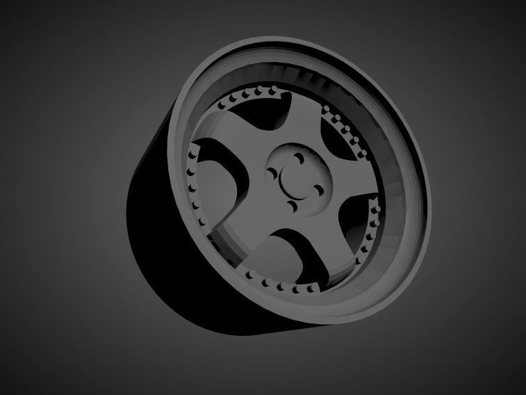 SSR Professor SP1 scalable and Printable rim 3D print model_1