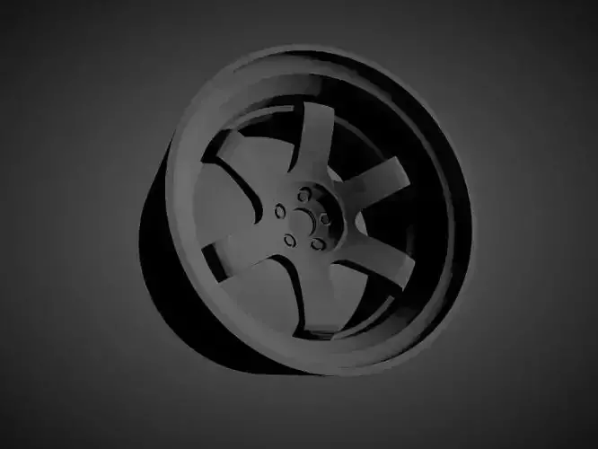 Rays Volk TE37 scalable and Printable rim 3D print model