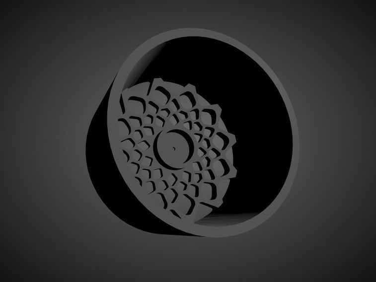 Radi8 R8B12 scalable and Printable rim 3D print model_1