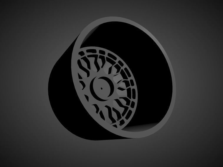 Radi8 R8A10 scalable and Printable rim 3D print model_1