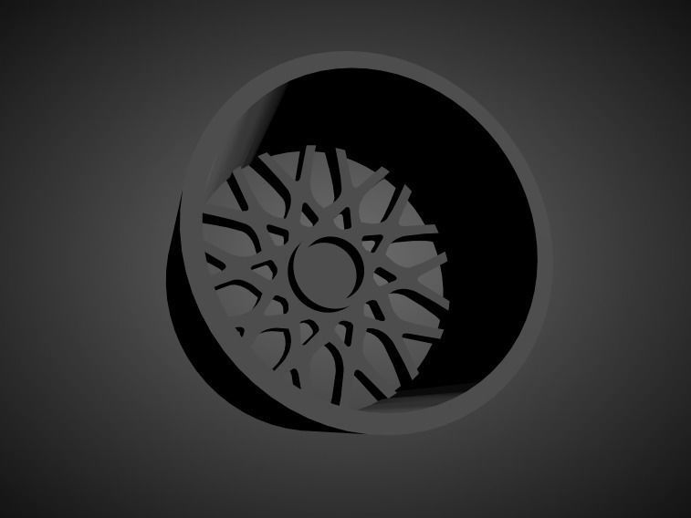 BBS RX-R scalable and Printable rim 3D print model_1