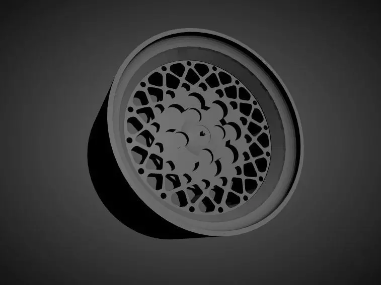 BBS E30 Rennsport scalable and Printable rim 3D print model_0