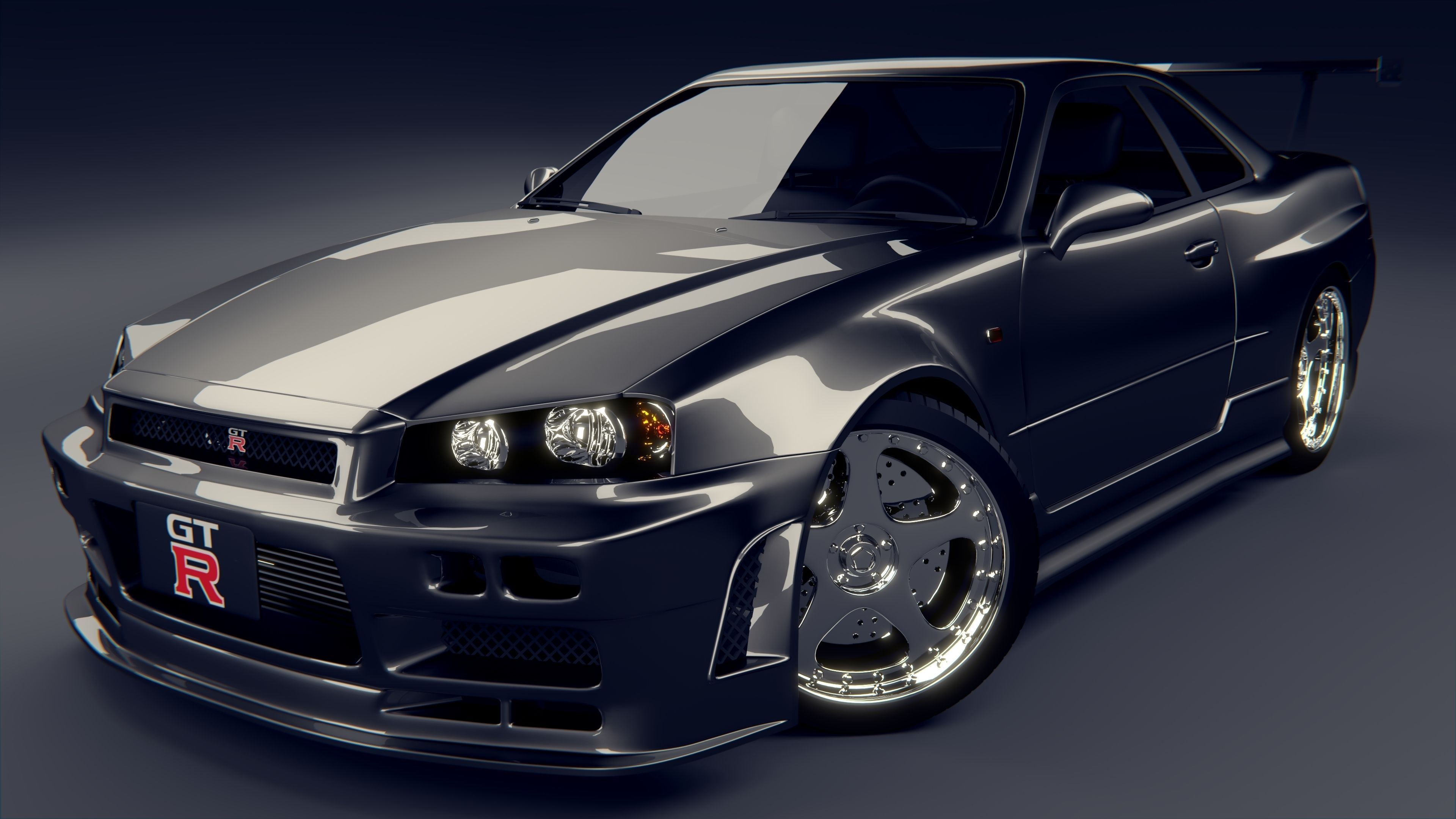 3d model nissan skyline gt r 34 cgtrader