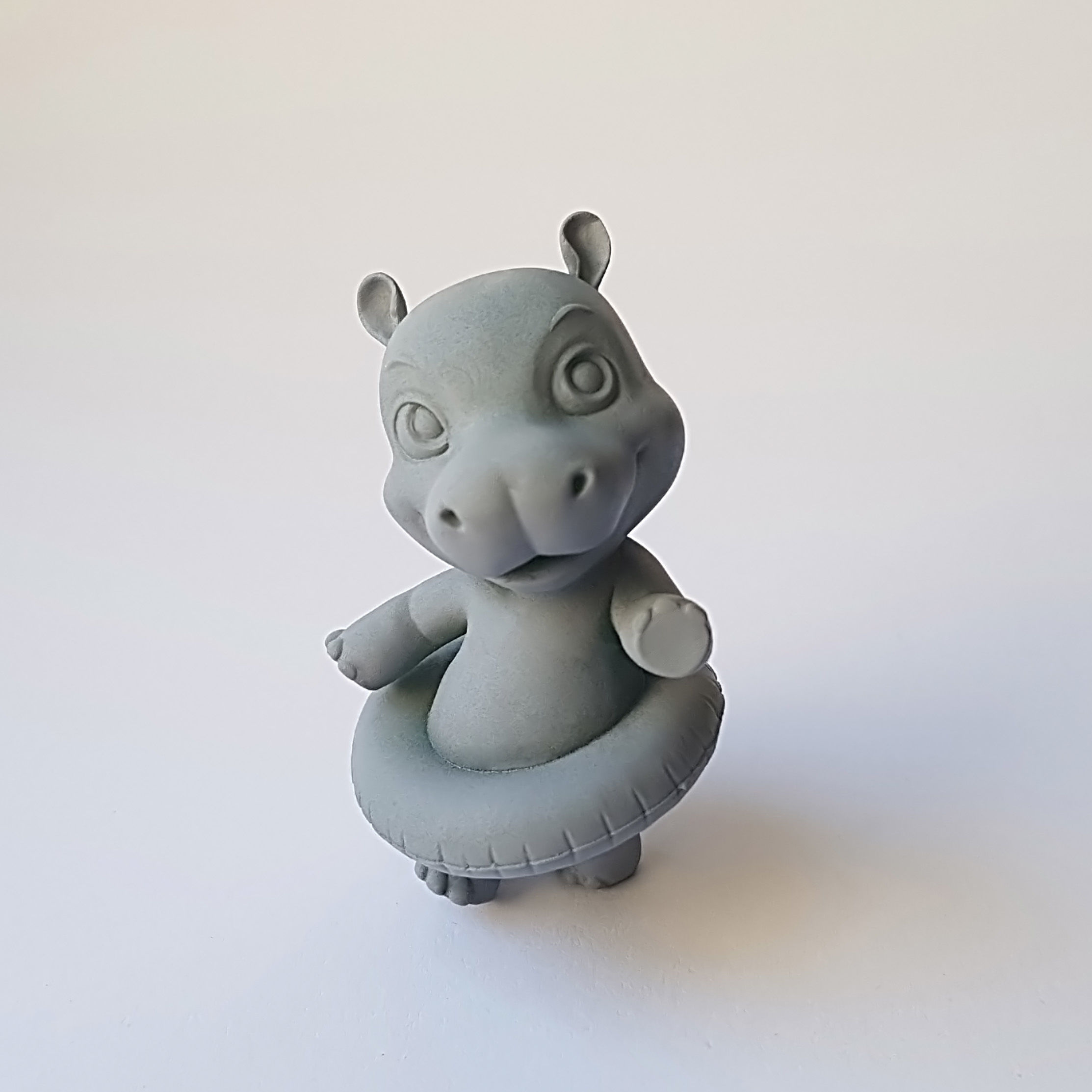 baby hippo toy figure 3D print model_8