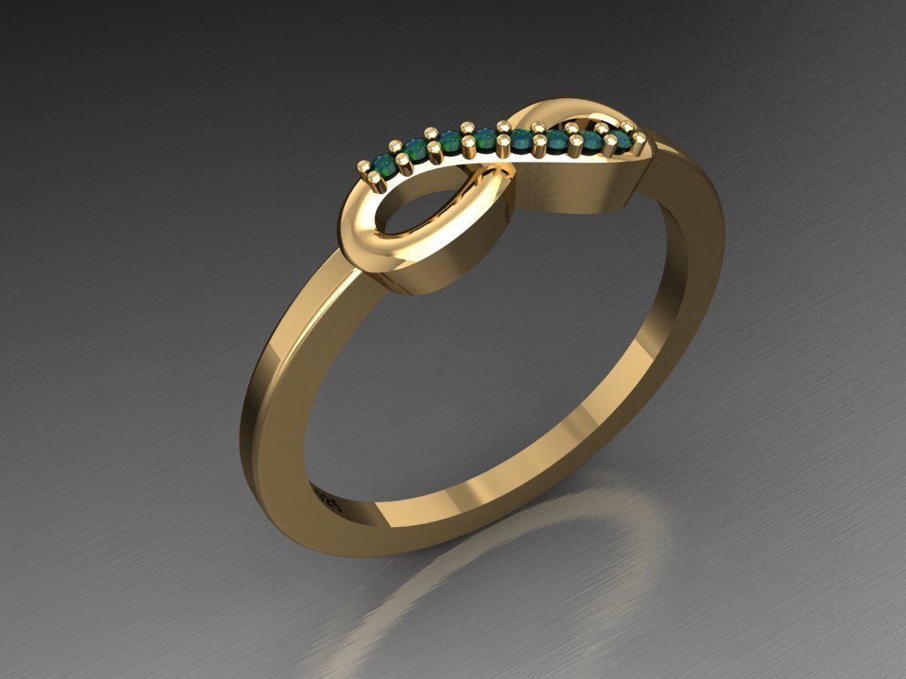 T060- Diamond solitarie ring 3D print model_1