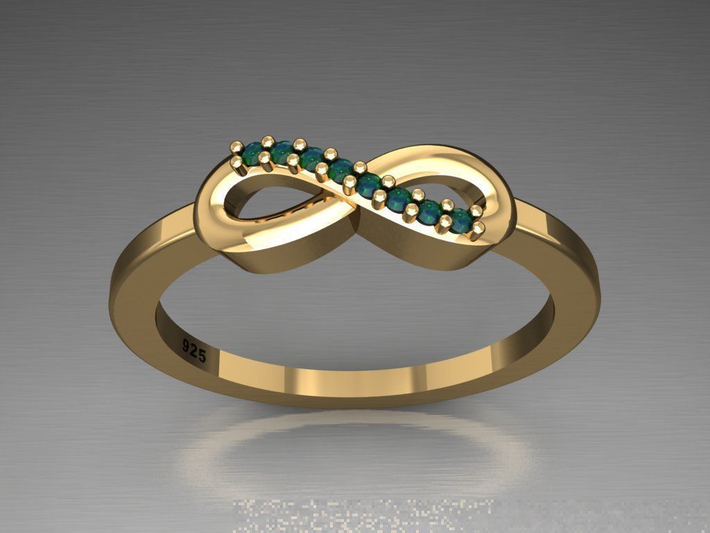 T060- Diamond solitarie ring 3D print model_2