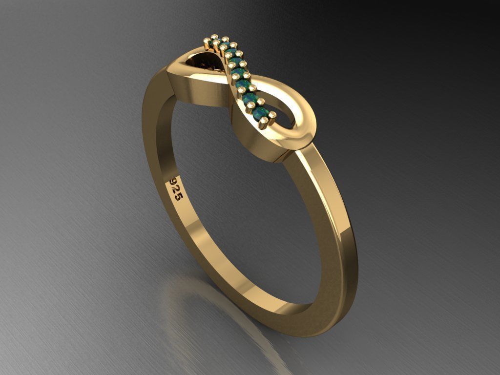 T060- Diamond solitarie ring 3D print model_3