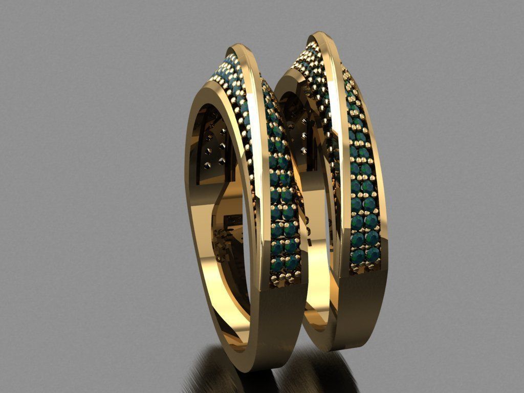 T062- Diamond solitarie ring 3D print model_3