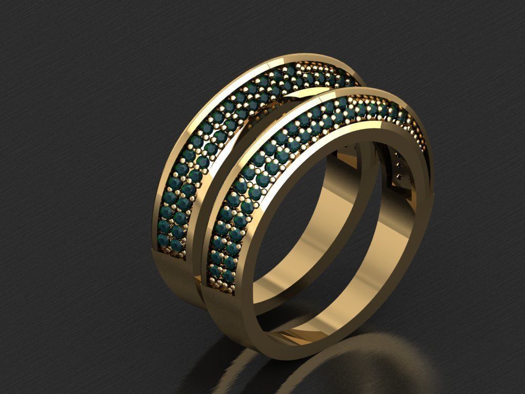 T062- Diamond solitarie ring 3D print model_1