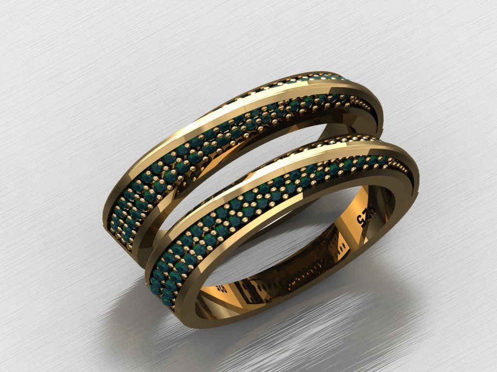 T062- Diamond solitarie ring 3D print model_4