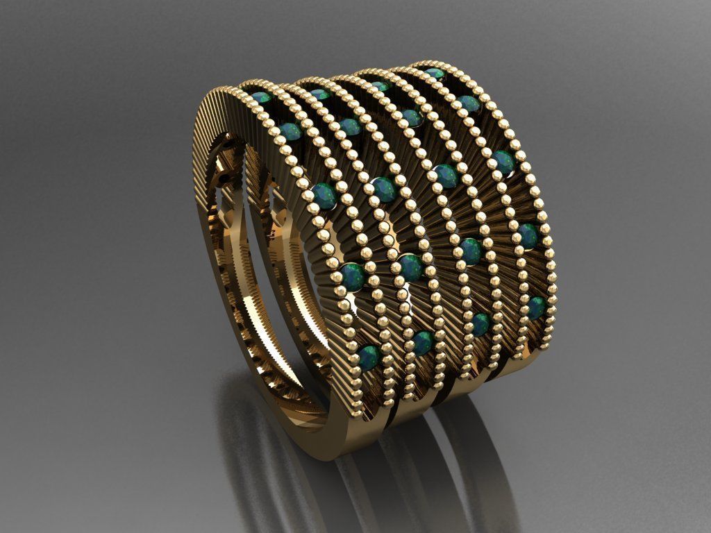 T065- Diamond solitarie ring 3D print model_1