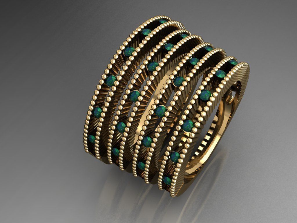 T065- Diamond solitarie ring 3D print model_2