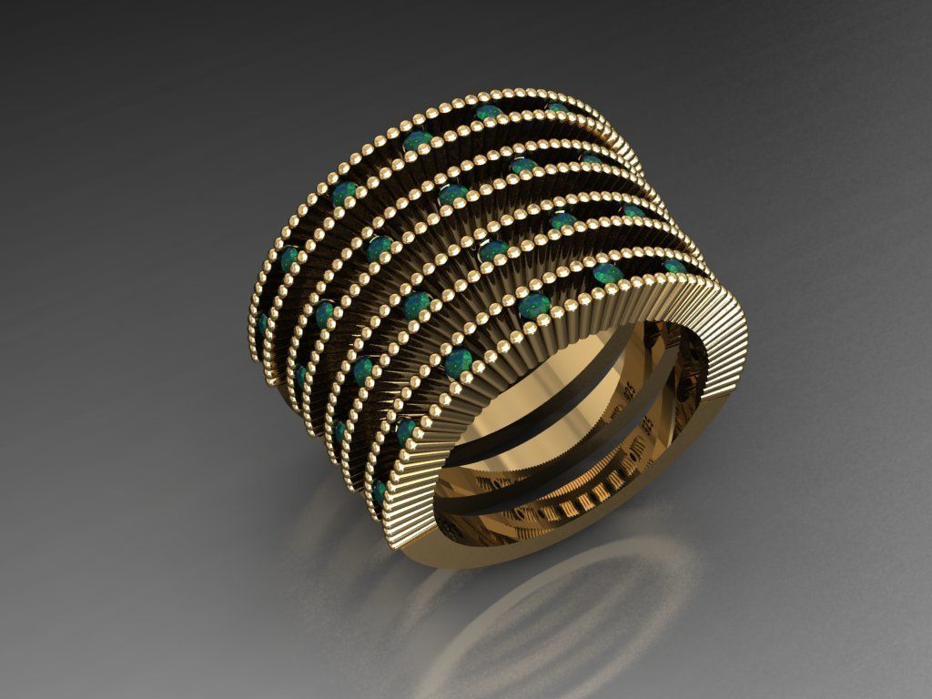 T065- Diamond solitarie ring 3D print model_4