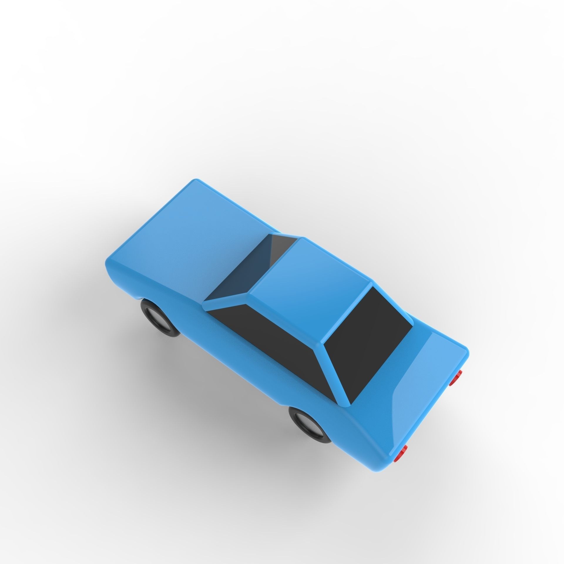 Coupe Toon Car 3D model_2