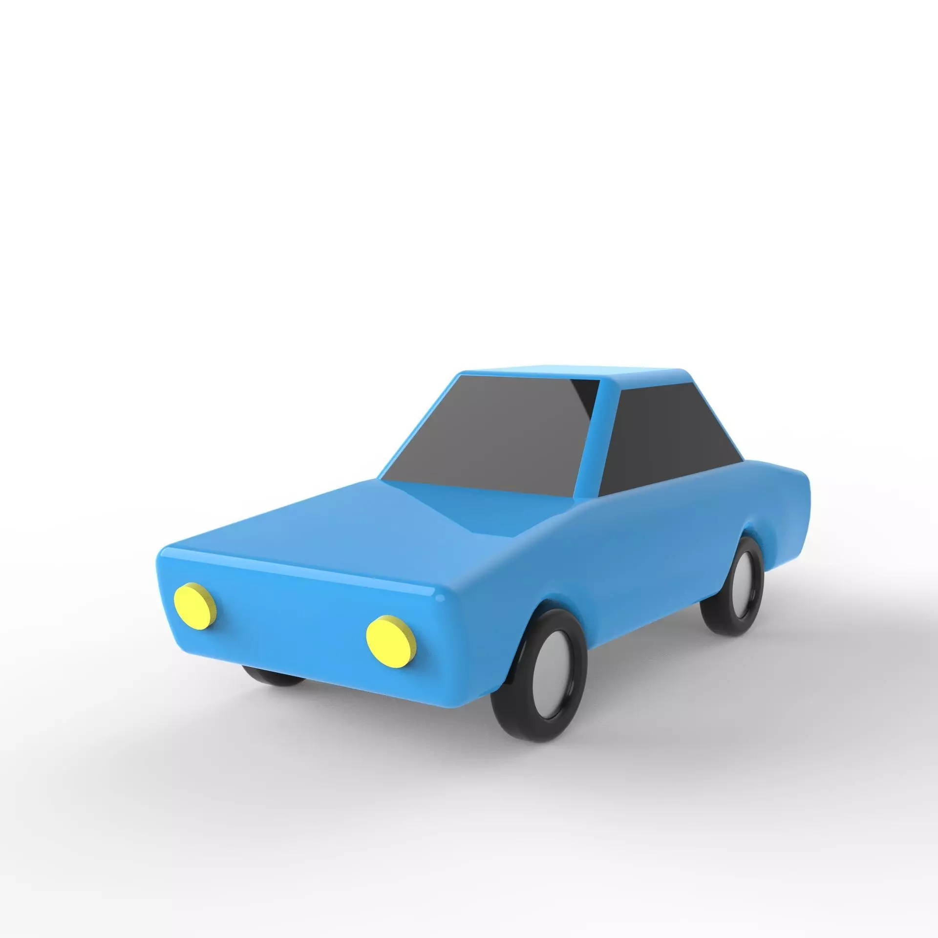 Coupe Toon Car 3D model_0
