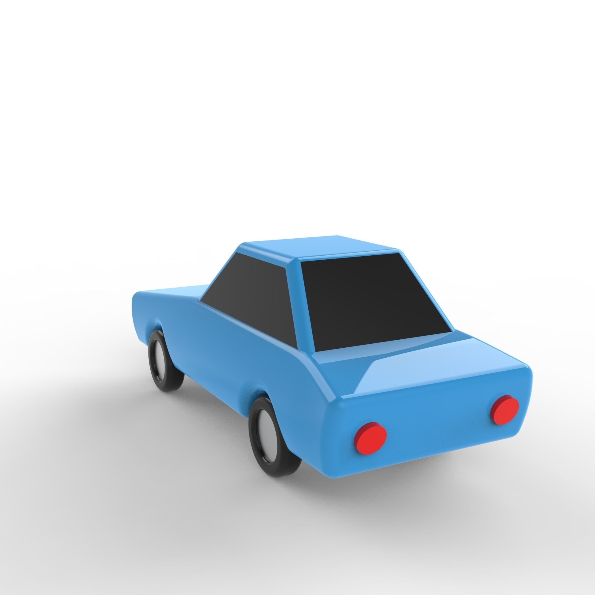 Coupe Toon Car 3D model_1