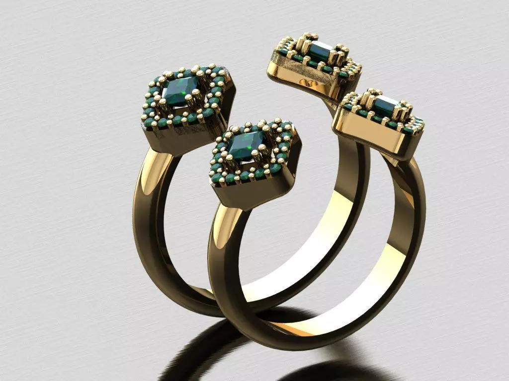 T067- Diamond solitarie ring 3D print model_0