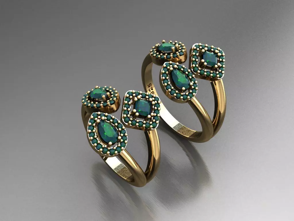 T069- Diamond solitarie ring 3D print model_0