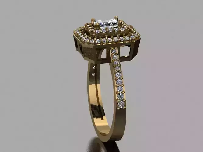 T077- Diamond solitarie ring