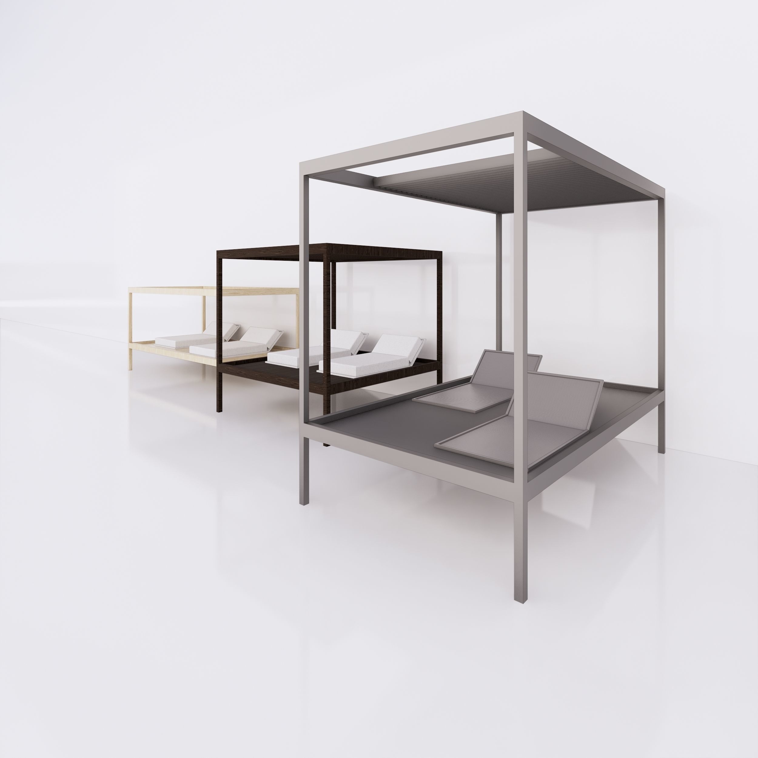 Camp bed - Full parametric Revit Family Low-poly 3D model_2