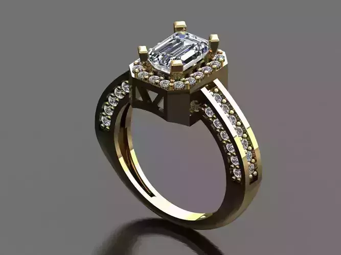 T078- Diamond  solitarie ring