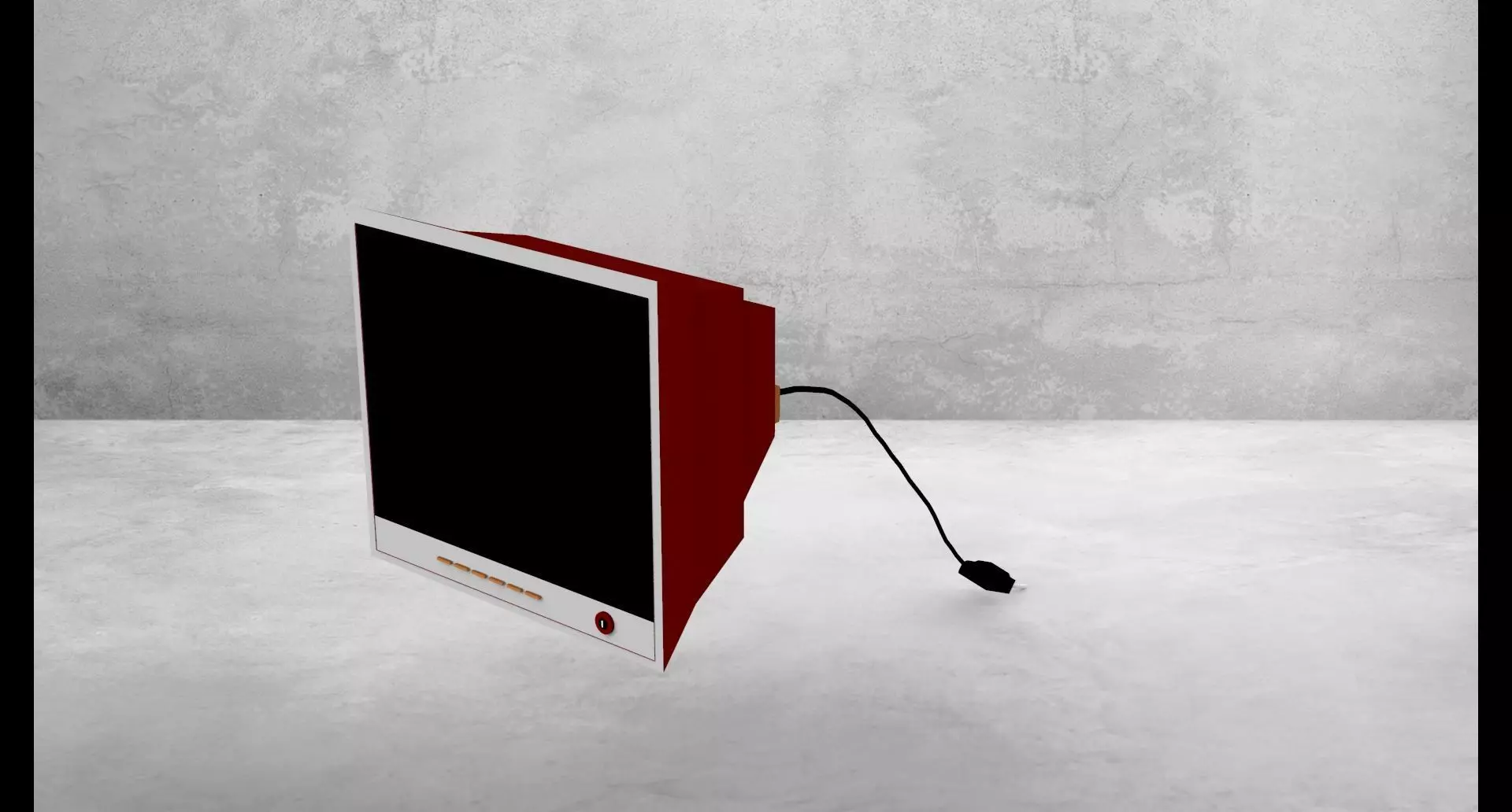 3D model of TV - Game Ready Low Poly Free low-poly 3D model