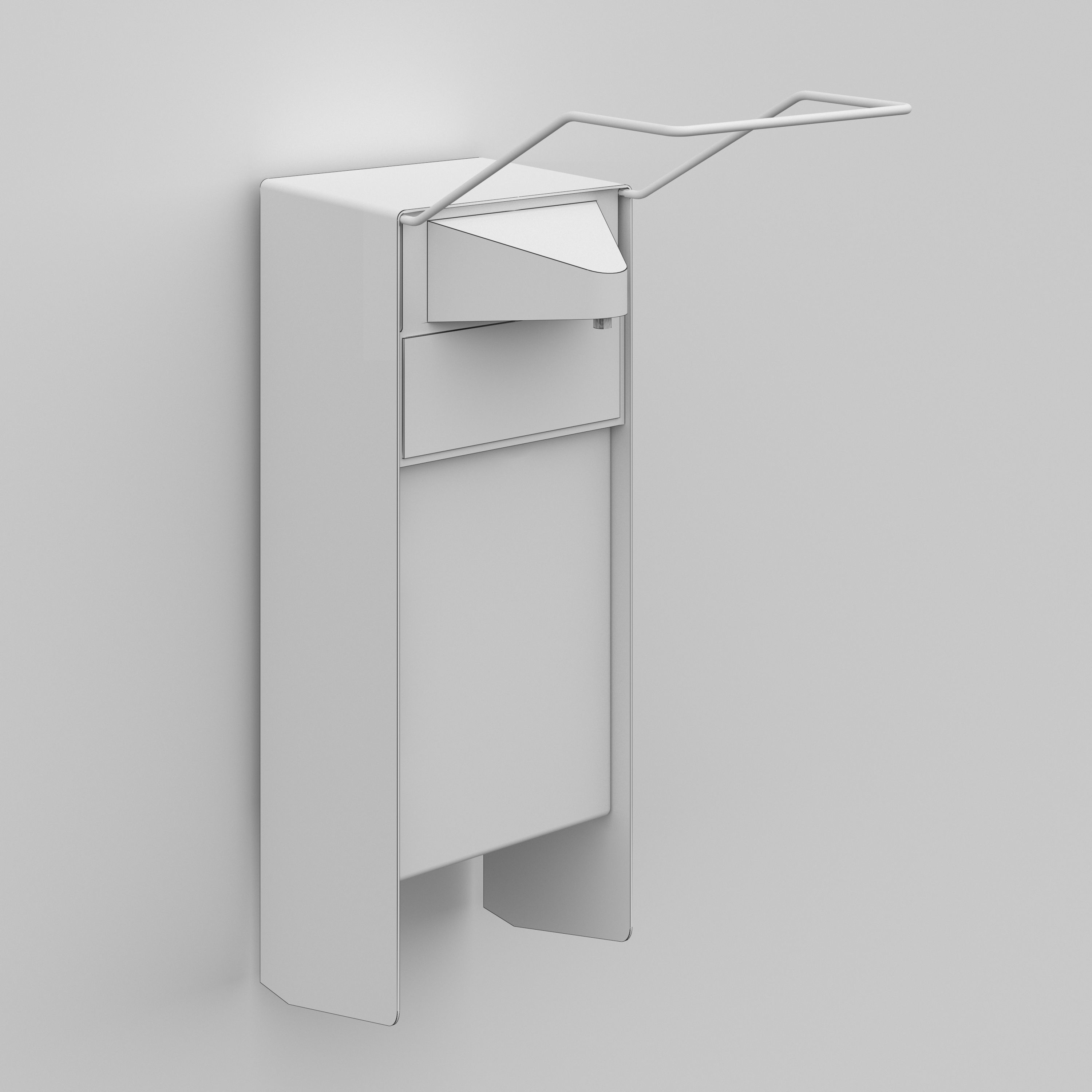 soap dispenser Wallmount 3D model_1
