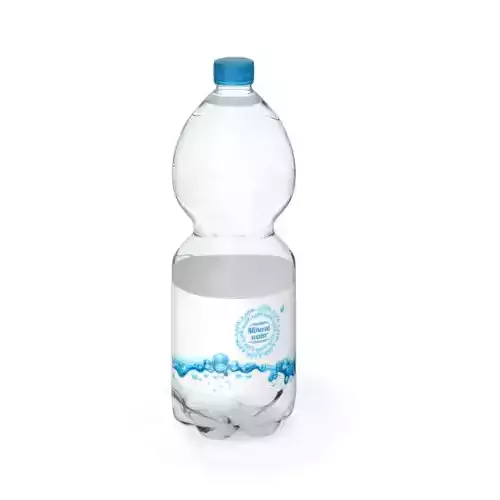 Natural water bottle half liter 3D model Natural water bottle half liter 3D model