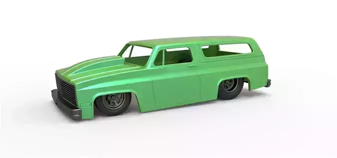 Shell Chevrolet Blazer K5 Dragster Scale 1 to 25 3D print model