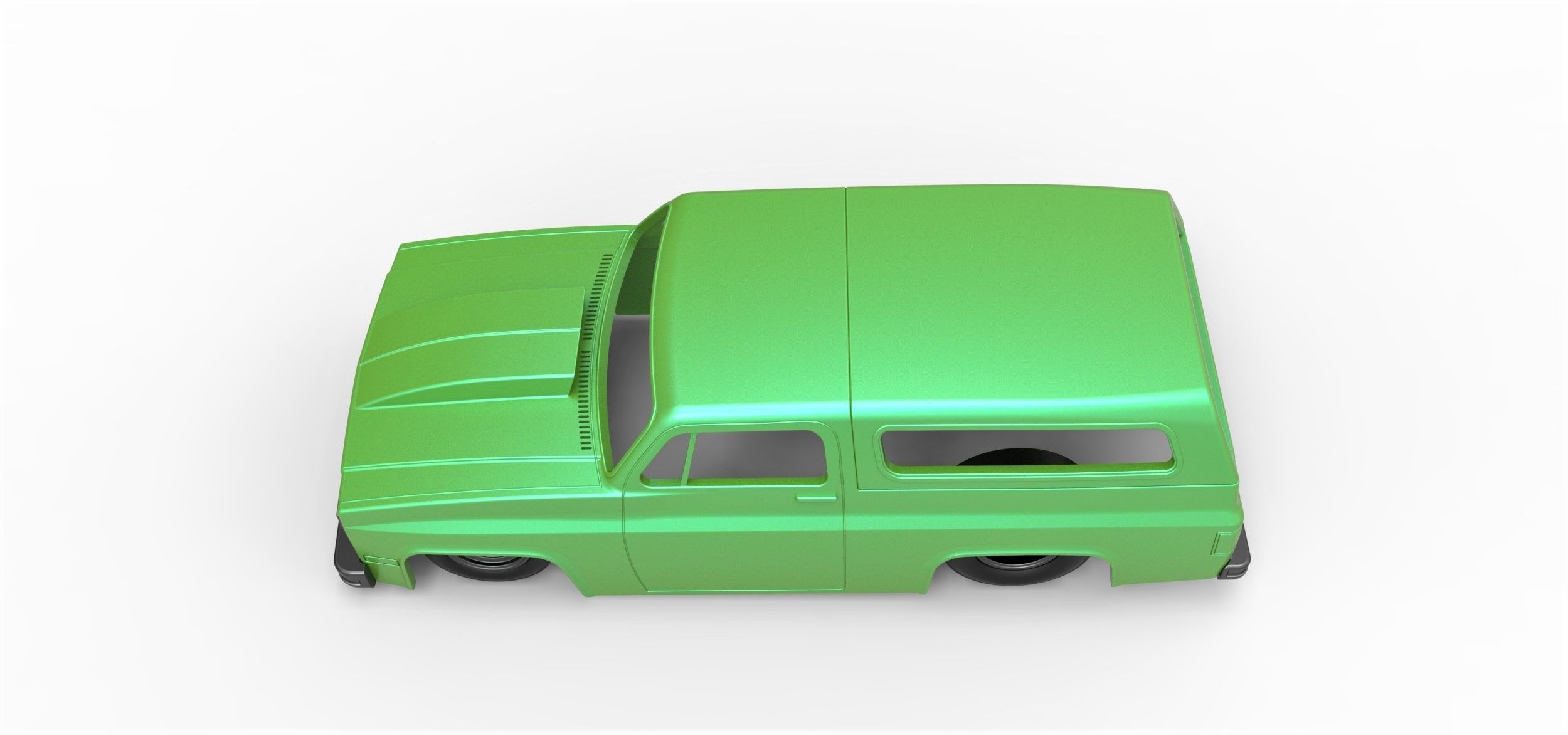 Shell Chevrolet Blazer K5 Dragster Scale 1 to 25 3D print model_7