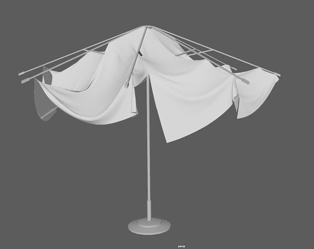 Ruind umbrella Free 3D model