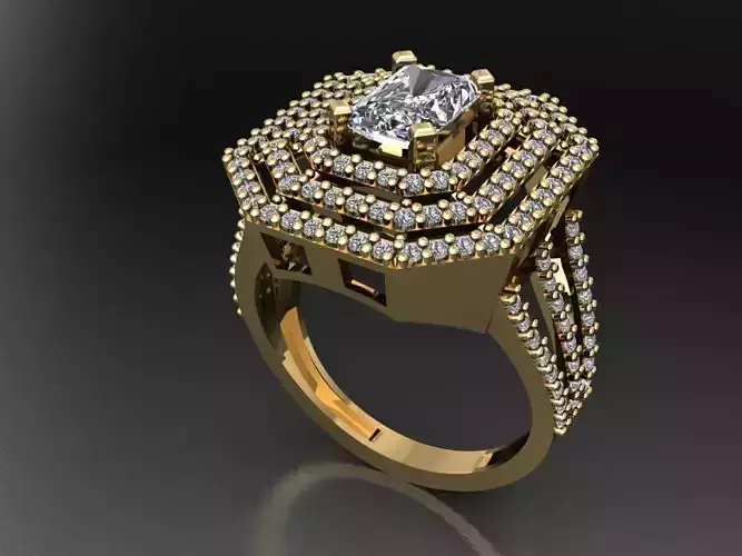 T091- Diamond solitarie ring