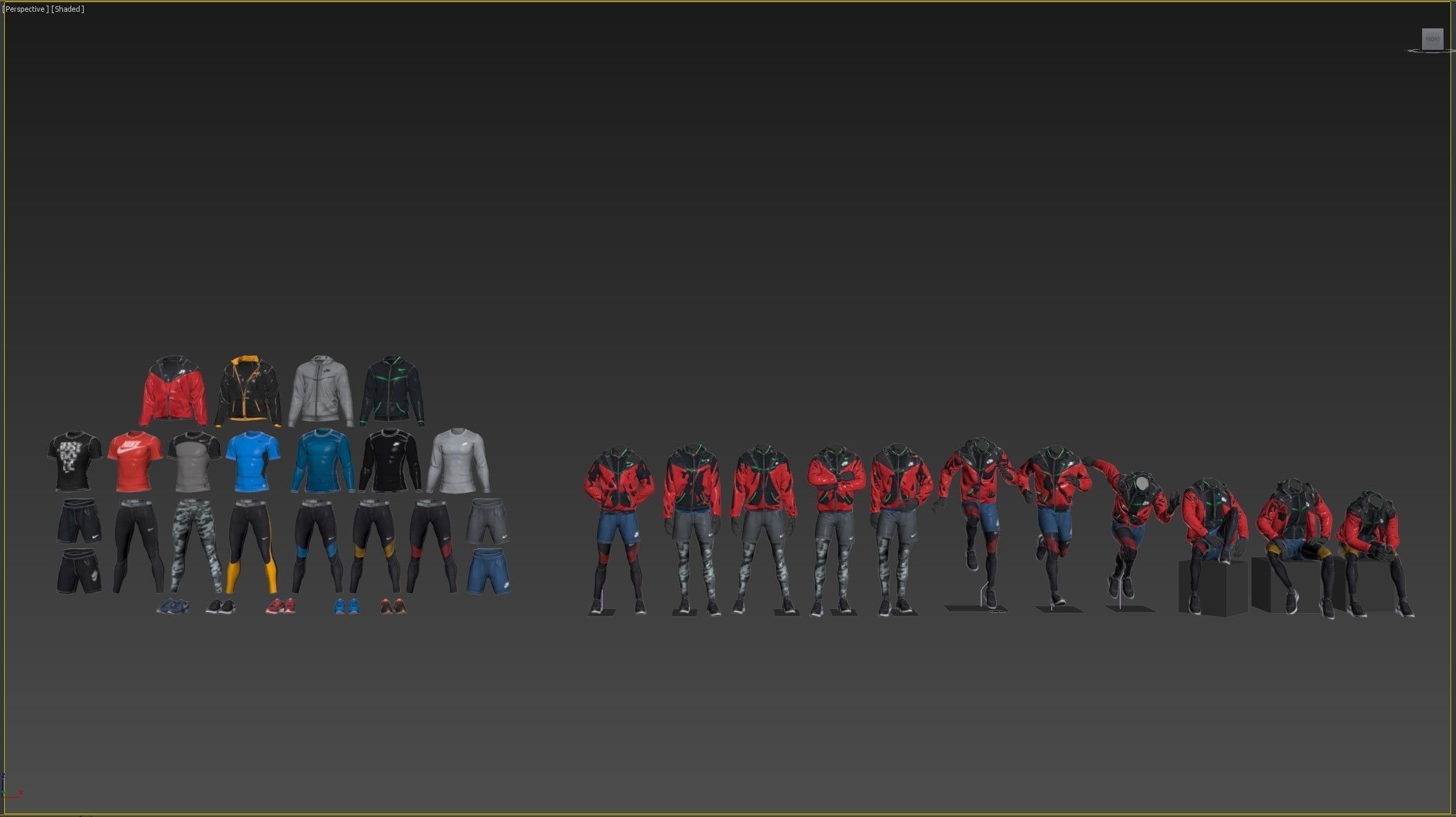 Man mannequin Nike FULL PACK 3D Model Collection_17