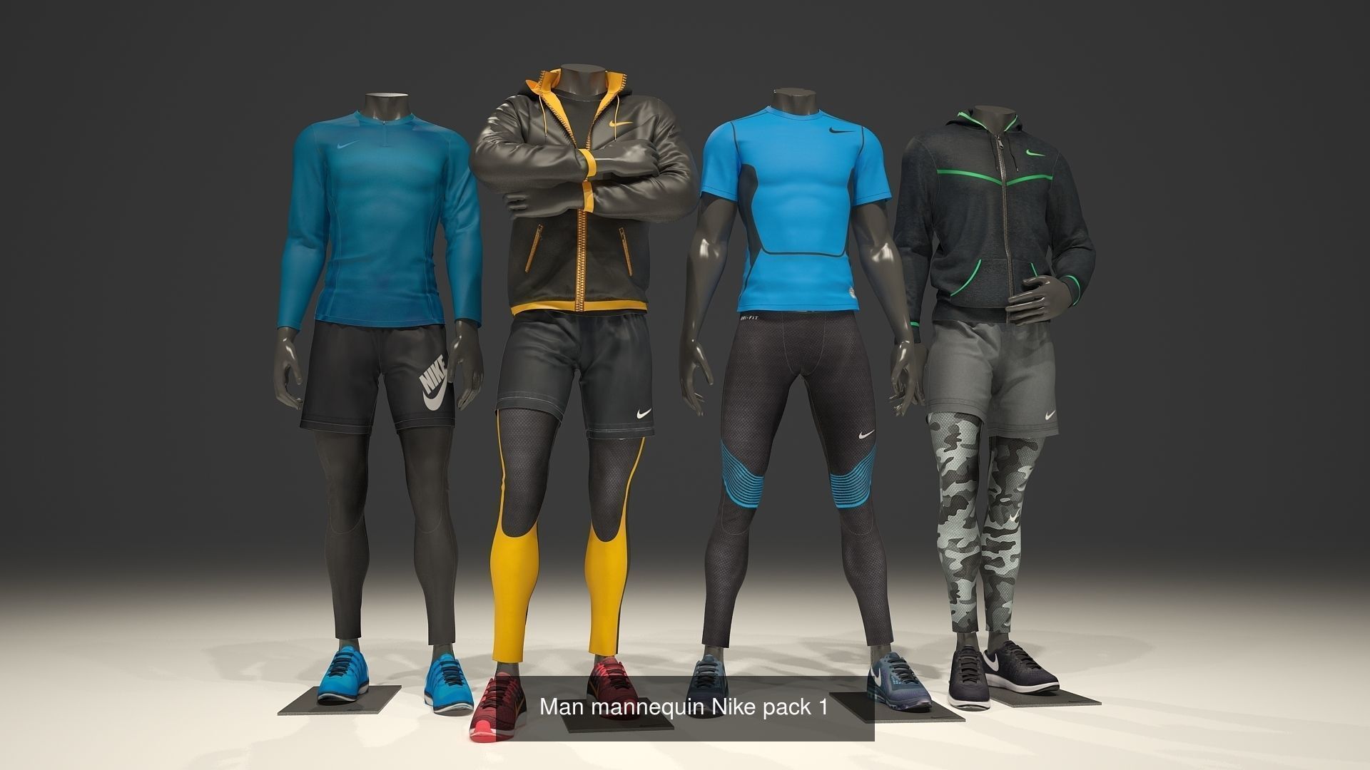 Man mannequin Nike FULL PACK 3D Model Collection_5